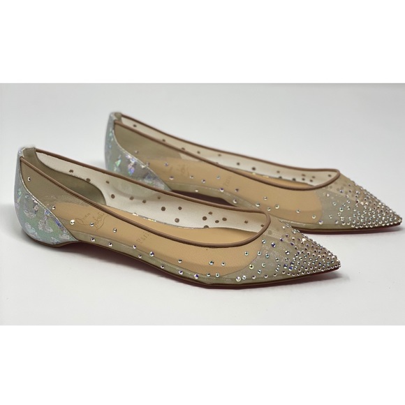 Christian Louboutin follies strass flat rete/calf - Picture 3 of 16